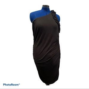 One Shoulder Black Dress